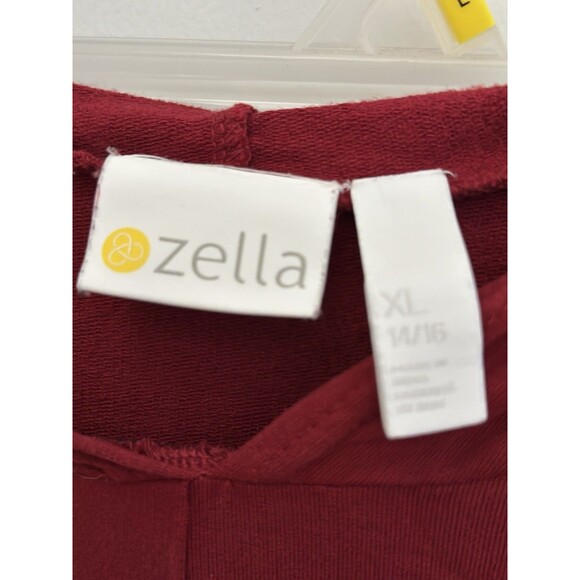 Zella Girls Red 2 Piece Set Outfit XL Top Long Sleeve Pants Large Straight Leg - Picture 3 of 12